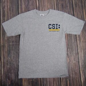 CSI Crime Scene Investigation Shirt Youth Medium Gray Las Vegas Unit TV Show Tee